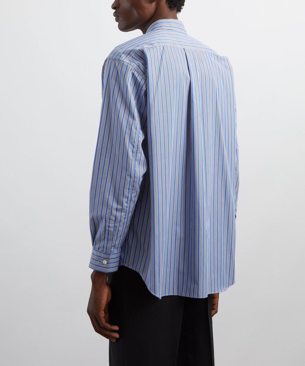 Liberty London Comme Des Garçons Shirt Wide Blue Stripe Shirt