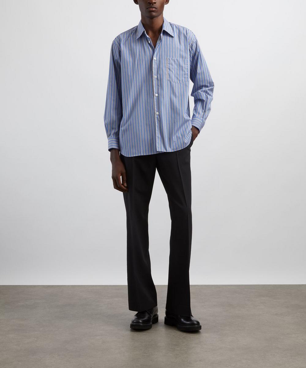 liberty london Comme des Garçons Shirt Wide Blue Stripe Shirt