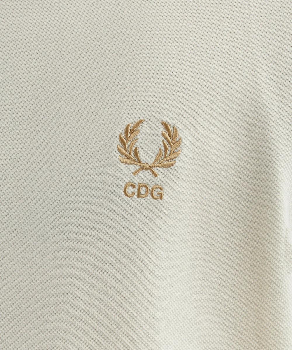 Liberty London Comme Des Garçons Shirt X Fred Perry Colour Block Ecru Polo Shirt