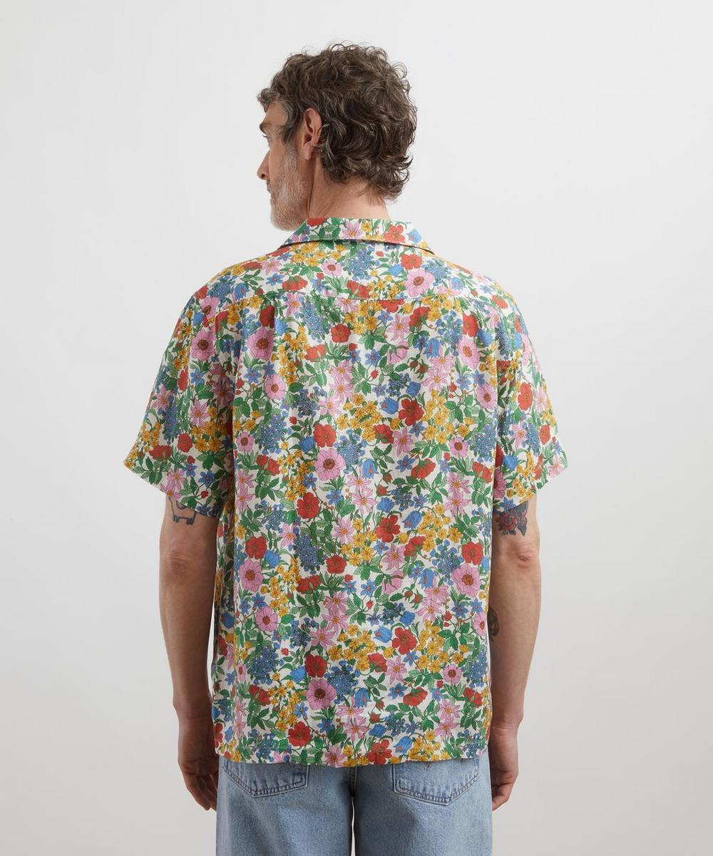 Liberty London Cuban Collar Hemp Shirt In Clarabell