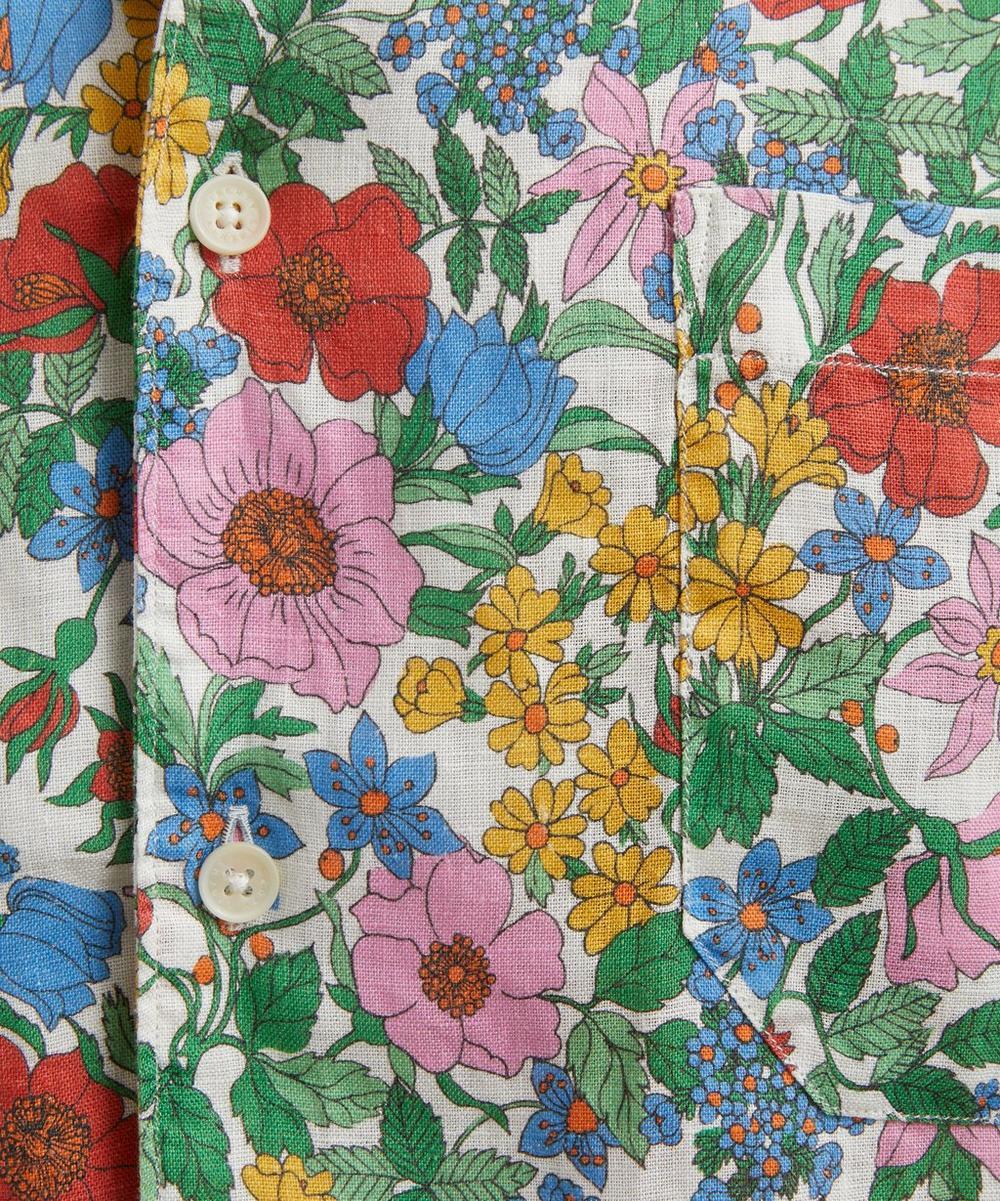 Liberty London Cuban Collar Hemp Shirt In Clarabell