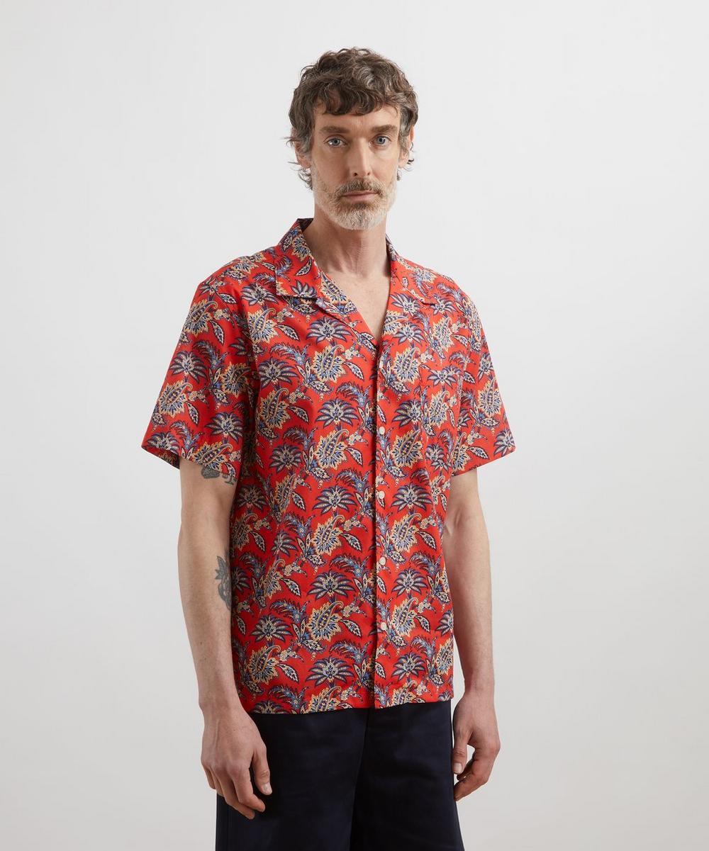 Liberty London Cuban Collar Tana Lawn™ Cotton Shirt In Arundel