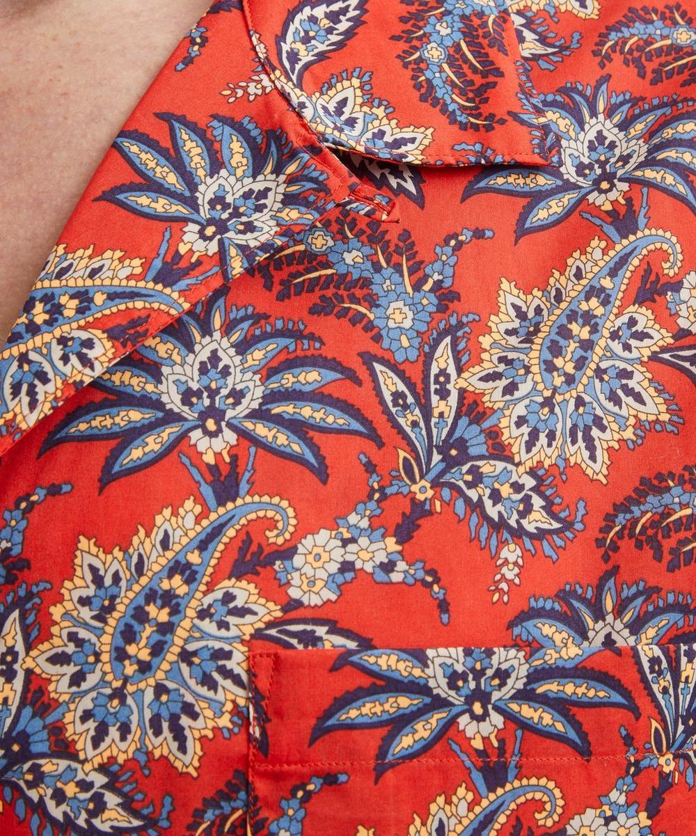 Liberty London Cuban Collar Tana Lawn™ Cotton Shirt In Arundel