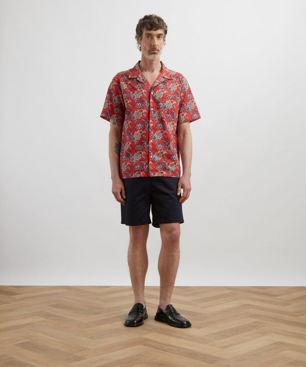 liberty london Cuban Collar Tana Lawn™ Cotton Shirt in Arundel