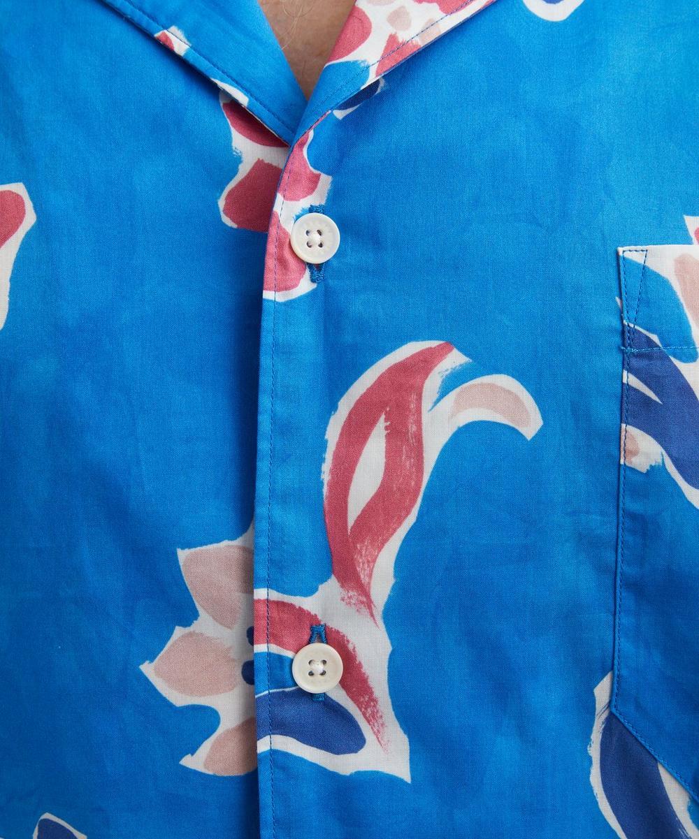 Liberty London Cuban Collar Tana Lawn™ Cotton Shirt In Leighton’s Mural
