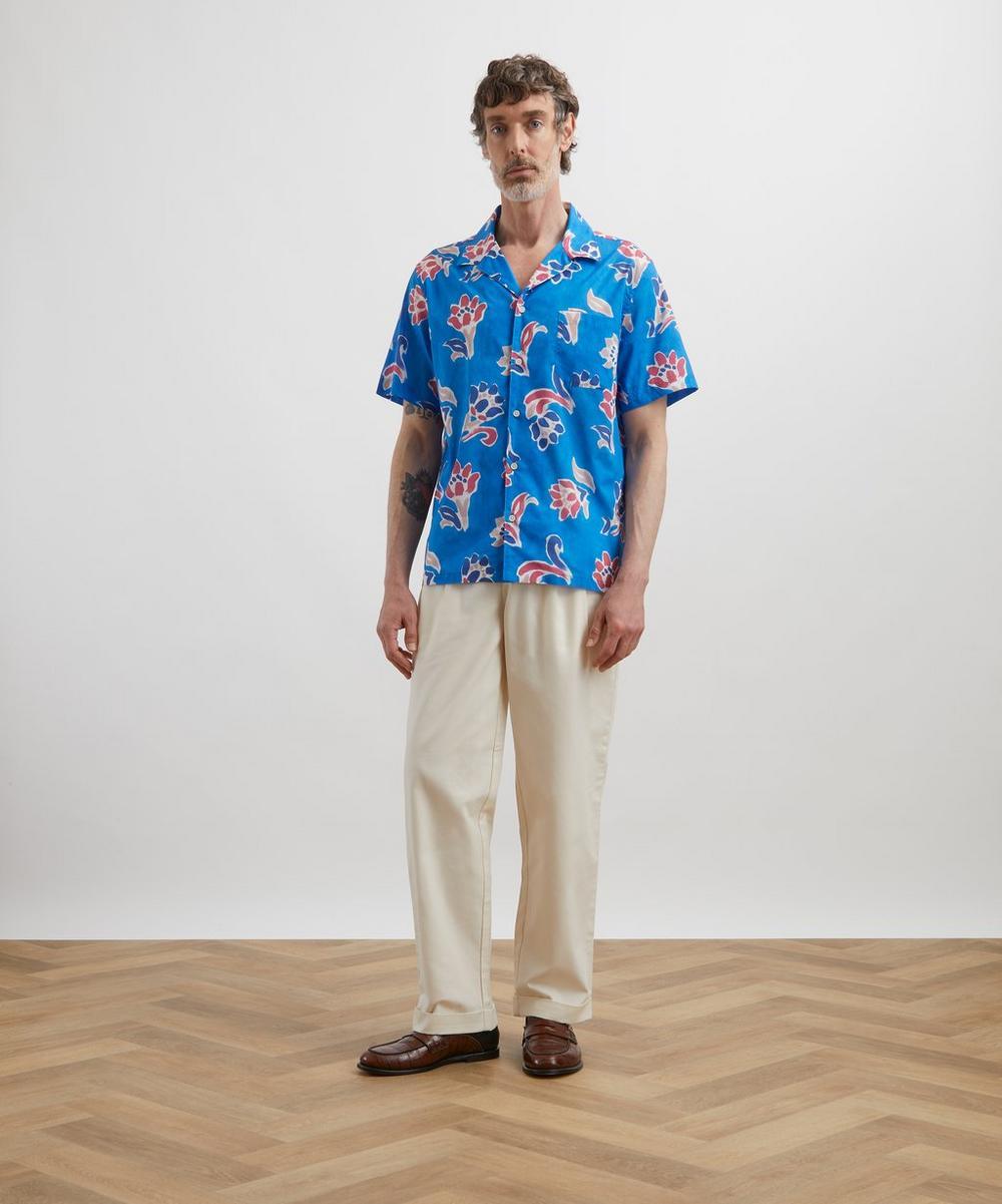 liberty london Cuban Collar Tana Lawn™ Cotton Shirt in Leighton’s Mural
