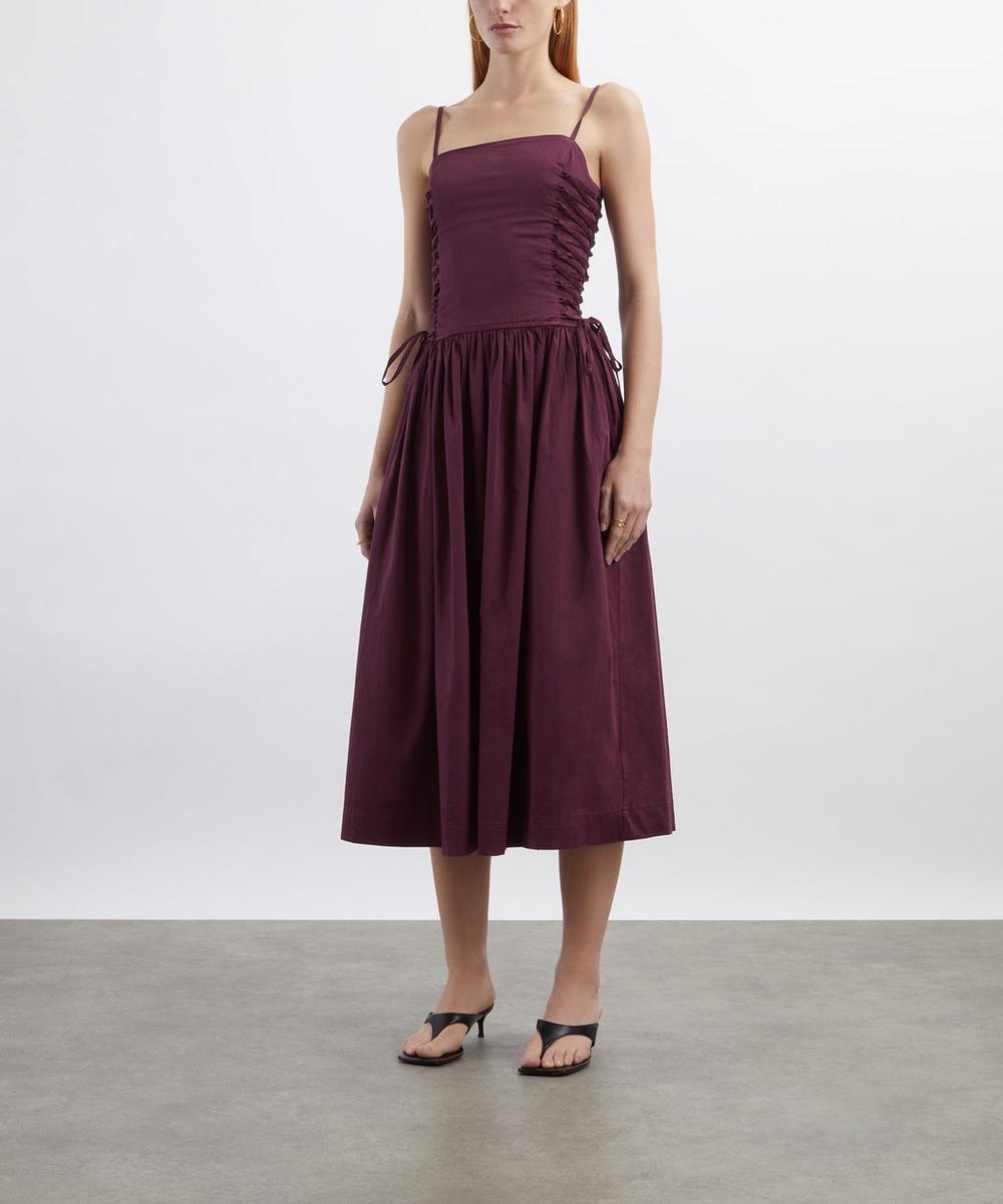 Liberty London Damson Madder Angelina Fig Midi Dress