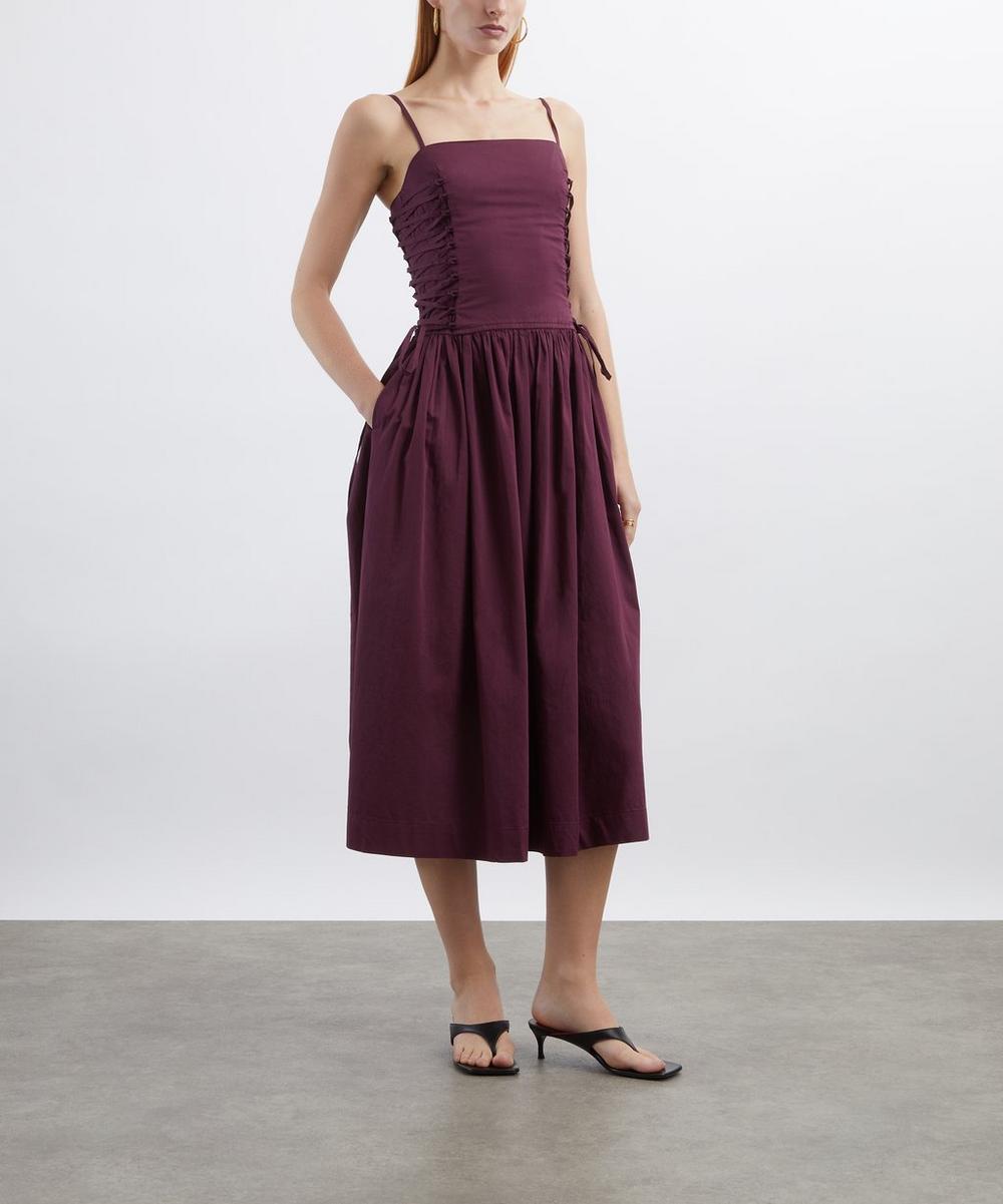 liberty london Damson Madder Angelina Fig Midi Dress