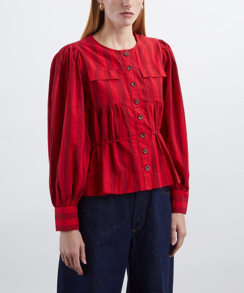 Liberty London Damson Madder Charlize Red Stripe Blouse
