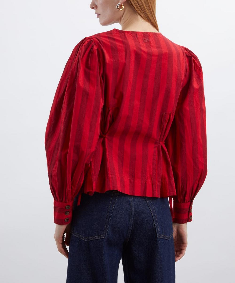 Liberty London Damson Madder Charlize Red Stripe Blouse