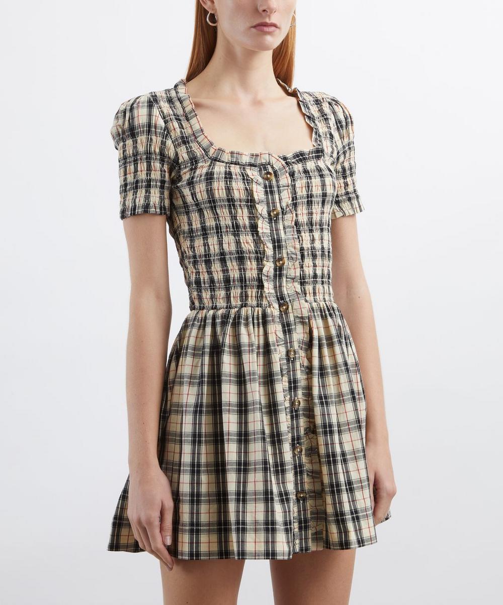 Liberty London Damson Madder Mansi Butter Check Mini Dress