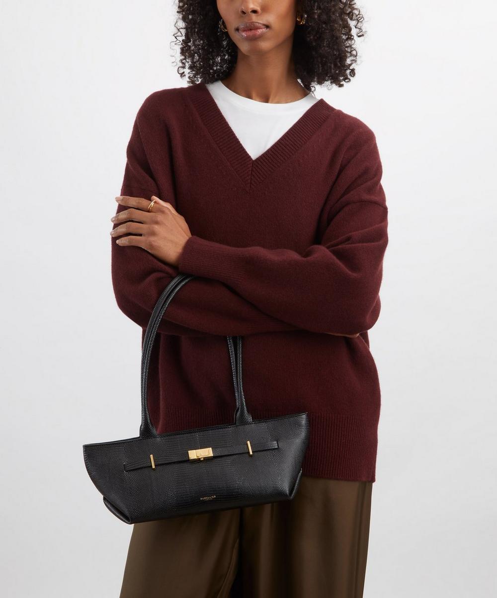 liberty london DeMellier Alison Toby x New York Croc-Effect Shoulder Bag