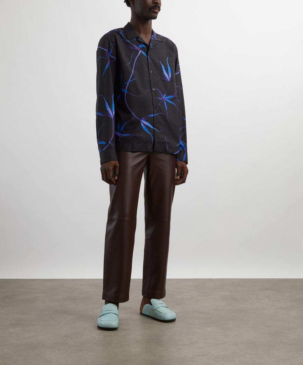 liberty london Dries Van Noten Black Floral Cotton Shirt