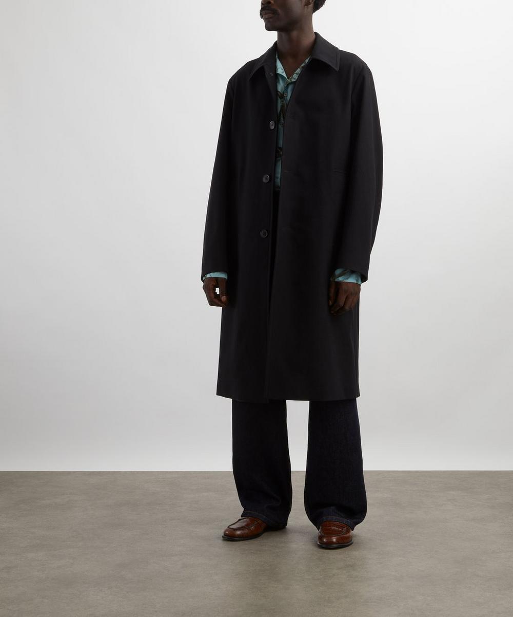 liberty london Dries Van Noten Black Water-Repellent Mac