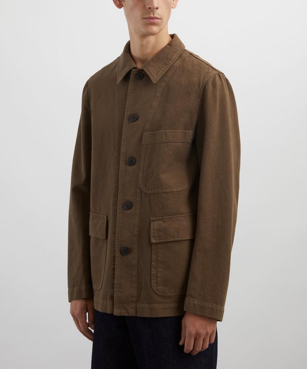 Liberty London Dries Van Noten Brown Cotton Twill Chore Jacket