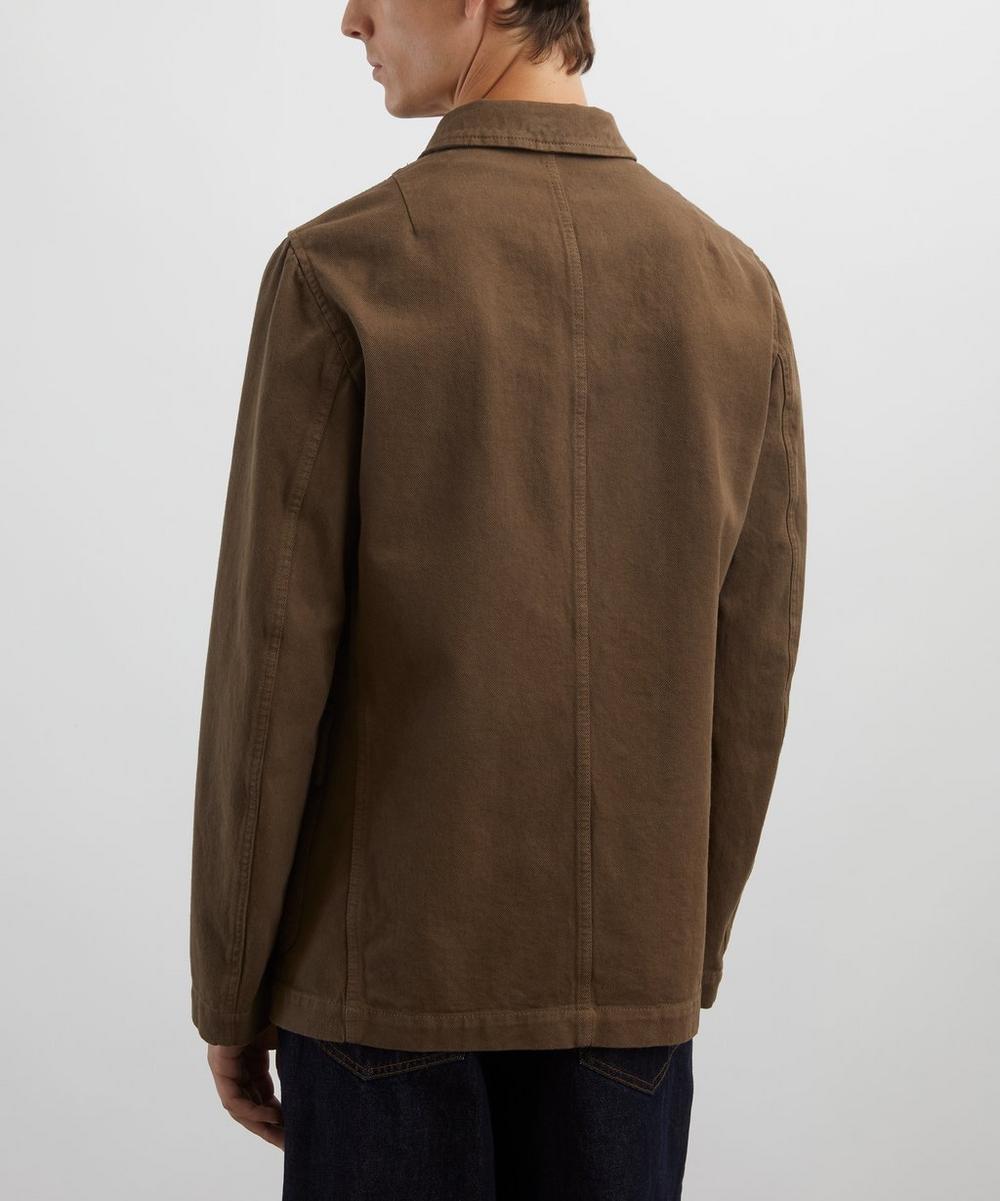 Liberty London Dries Van Noten Brown Cotton Twill Chore Jacket