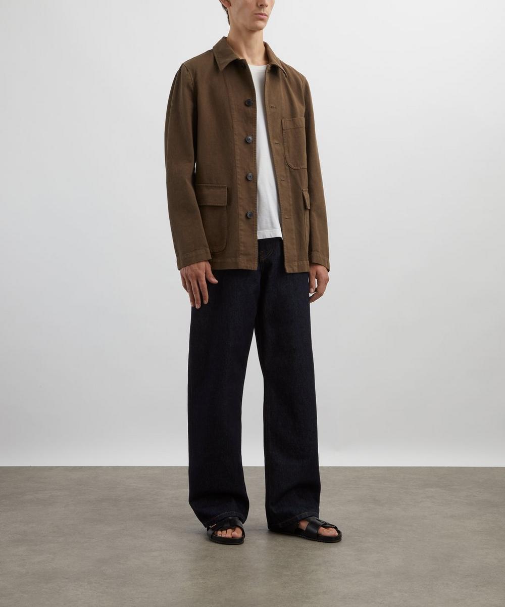 liberty london Dries Van Noten Brown Cotton Twill Chore Jacket