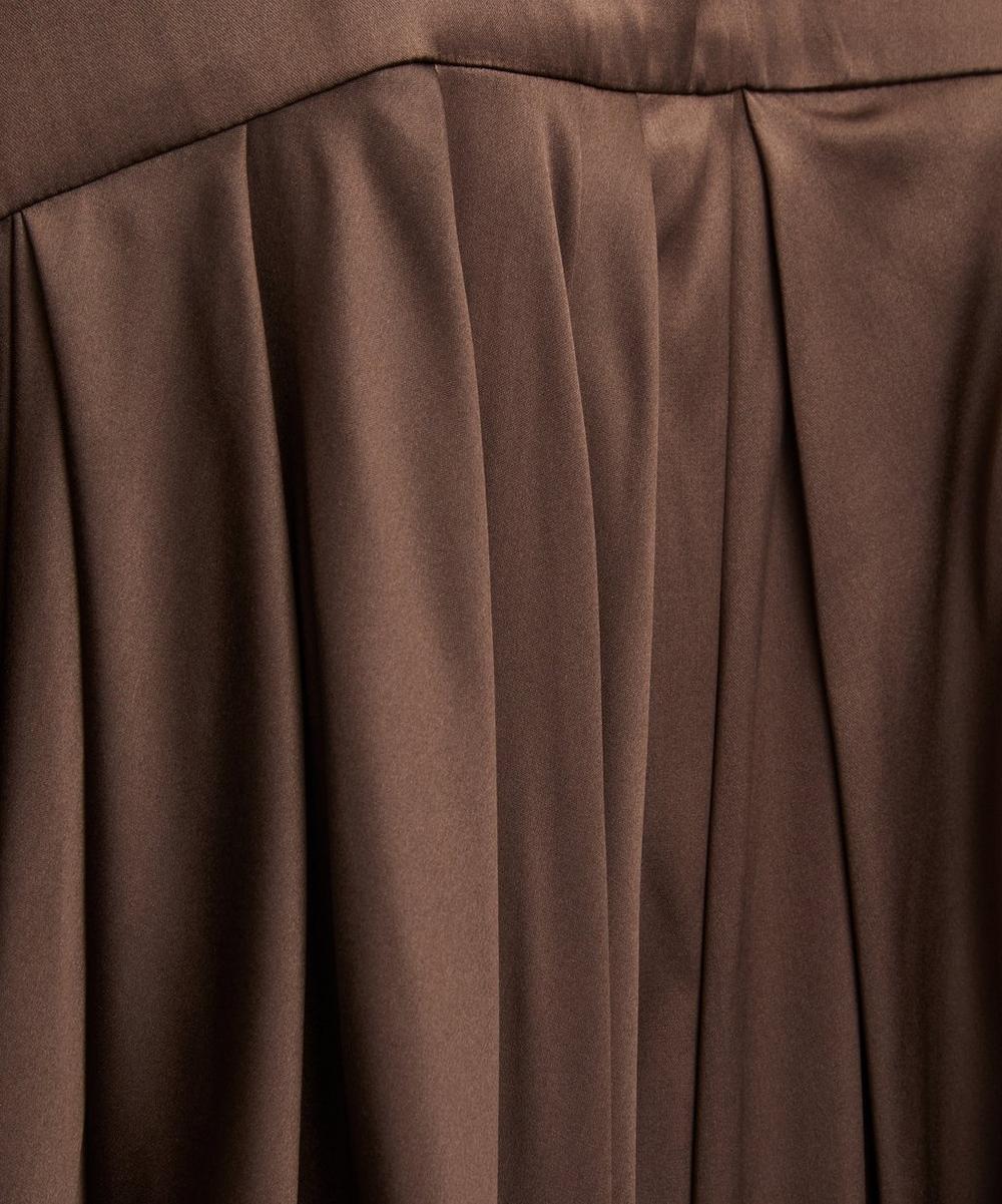 Liberty London Dries Van Noten Brown Loose Silk Shirt