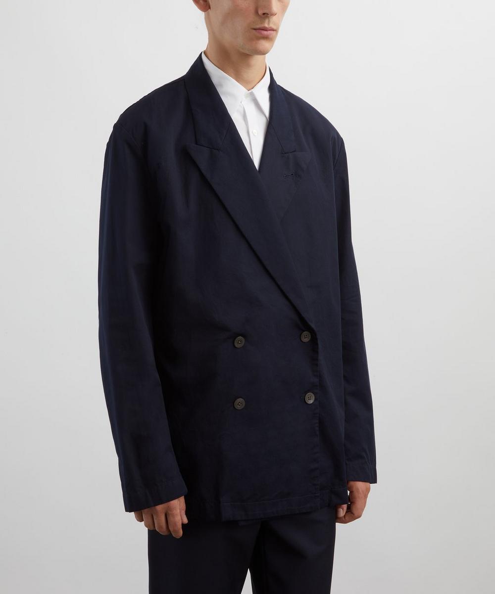Liberty London Dries Van Noten Double-Breasted Cotton Poplin Blazer