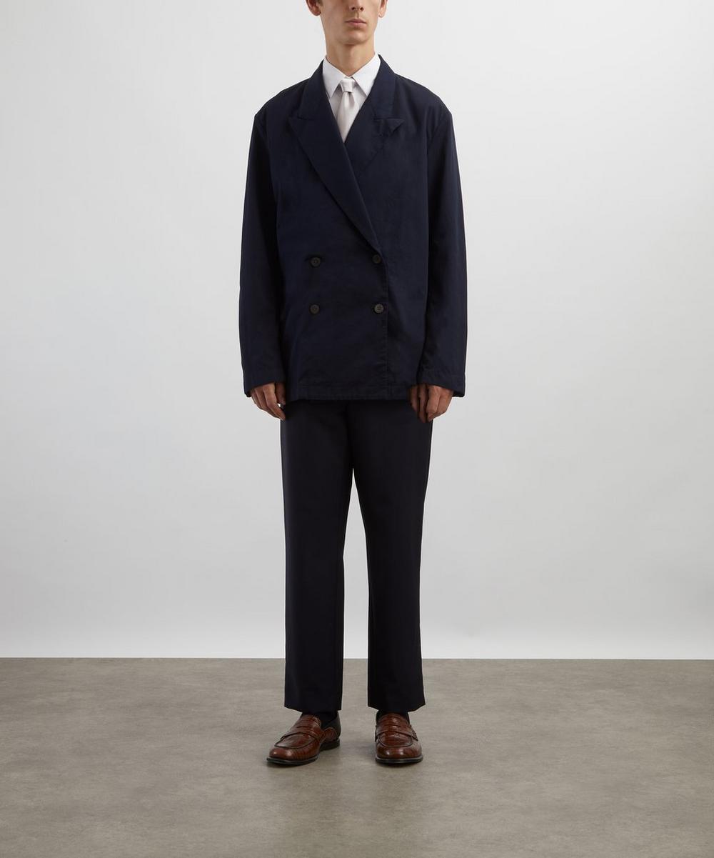 liberty london Dries Van Noten Double-Breasted Cotton Poplin Blazer