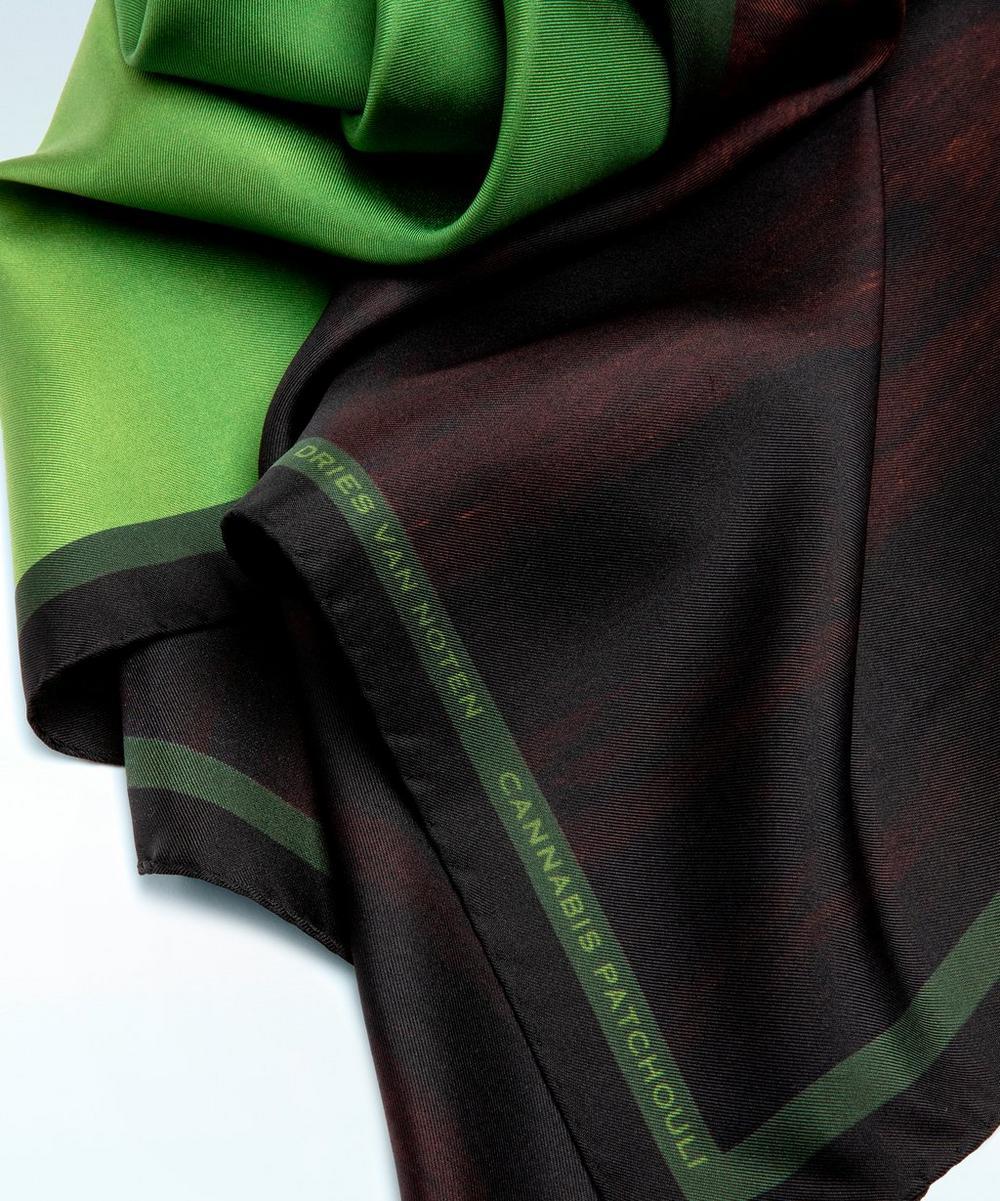 liberty london Dries Van Noten Foulard Cannabis Patchouli Silk Scarf