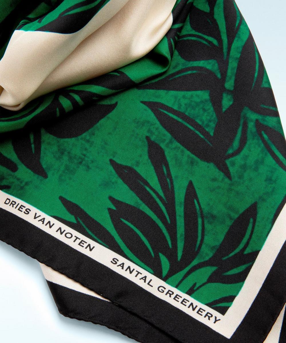 liberty london Dries Van Noten Foulard Santal Greenery Silk Scarf