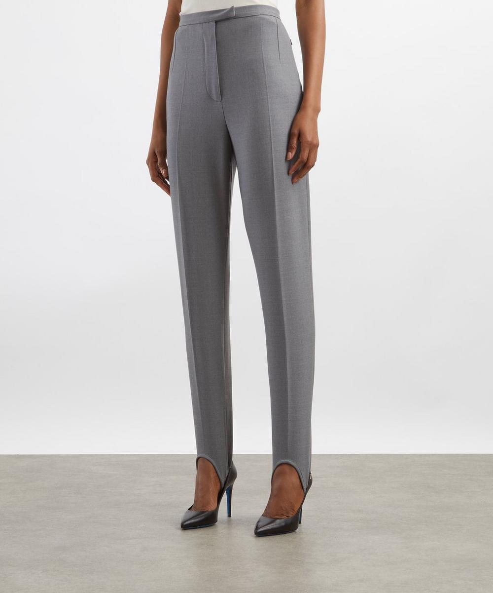 Liberty London Dries Van Noten Grey Stirrup Trousers