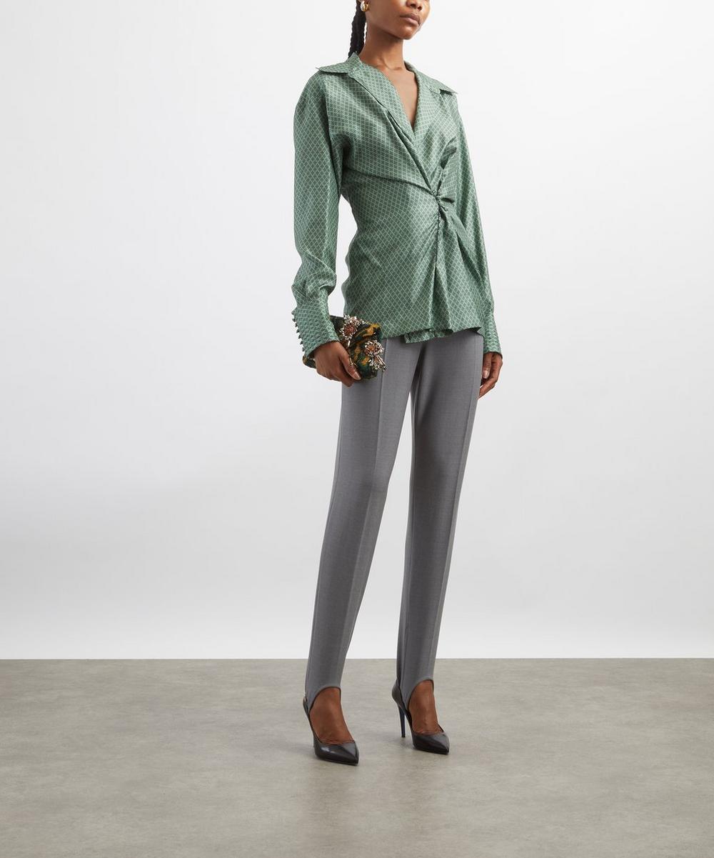 liberty london Dries Van Noten Grey Stirrup Trousers