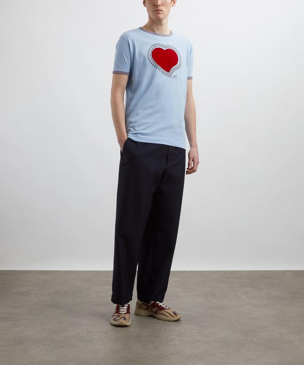 liberty london Dries Van Noten Navy Drawstring Wool Trousers