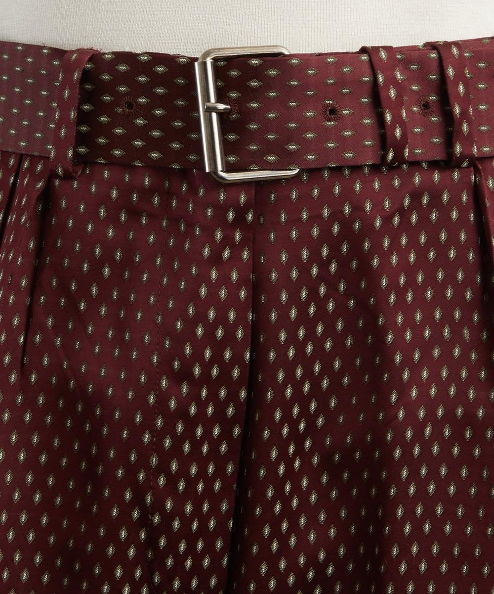 Liberty London Dries Van Noten Peaches Print Satin Trousers