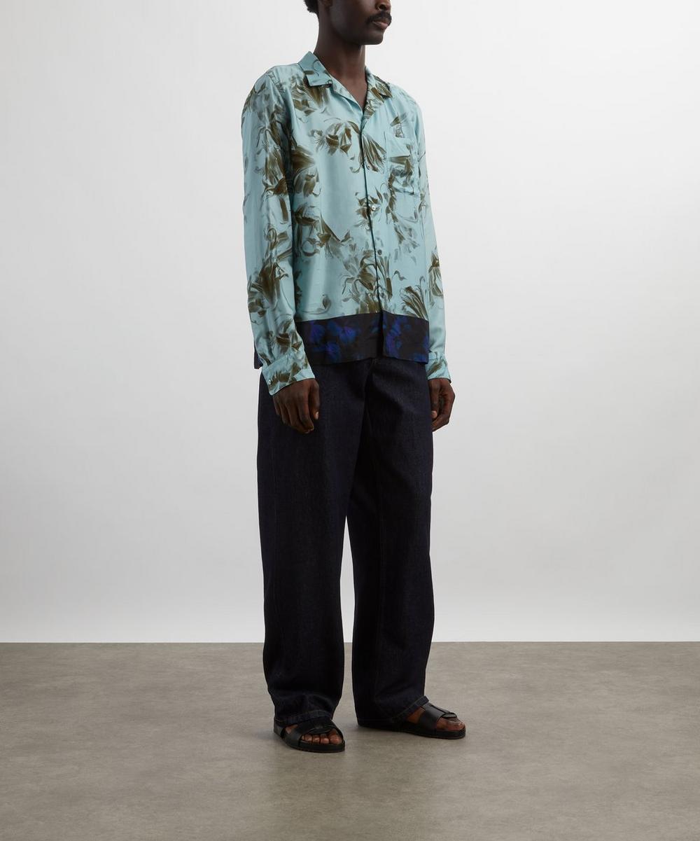 liberty london Dries Van Noten Two-Tone Floral Shirt