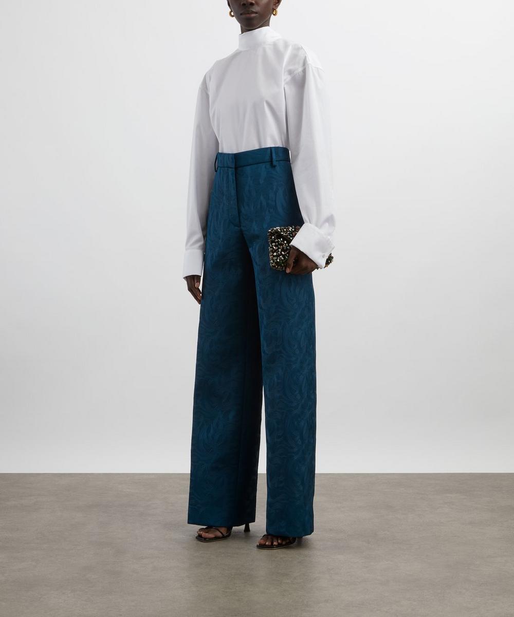 liberty london Dries Van Noten White Loose Cotton Shirt