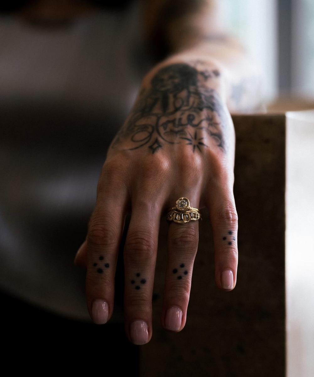 liberty london Ellis Mhairi Cameron 14ct Gold X Old Cut Diamond Engagement Ring