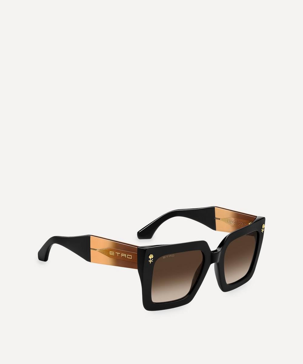 liberty london Etro Colour Stripes Square Sunglasses