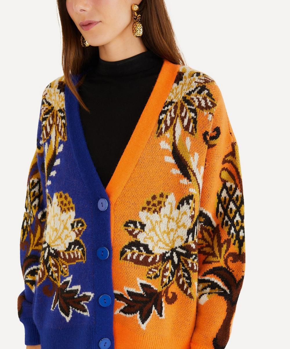 Liberty London FARM Rio Arabesque Paradise Mixed Print Cardigan