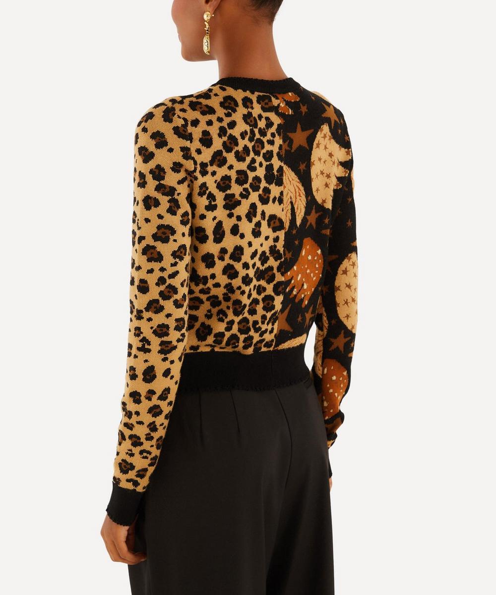 liberty london FARM Rio Banana Leopard Mixed Cardigan