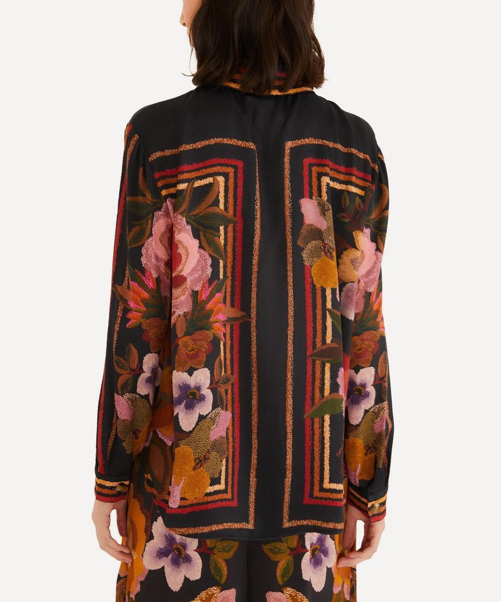 liberty london FARM Rio Black Chenille Flowers Shirt