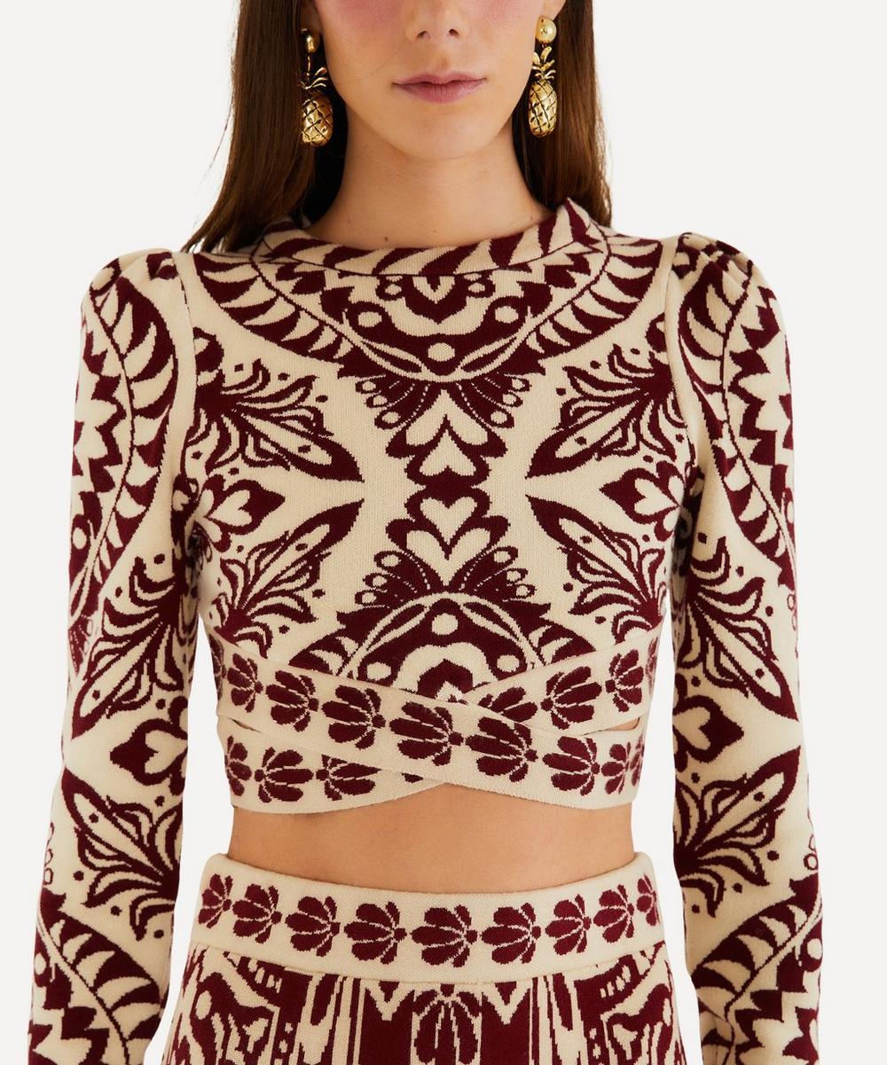 Liberty London FARM Rio Burgundy Pineapple Love Knit Top