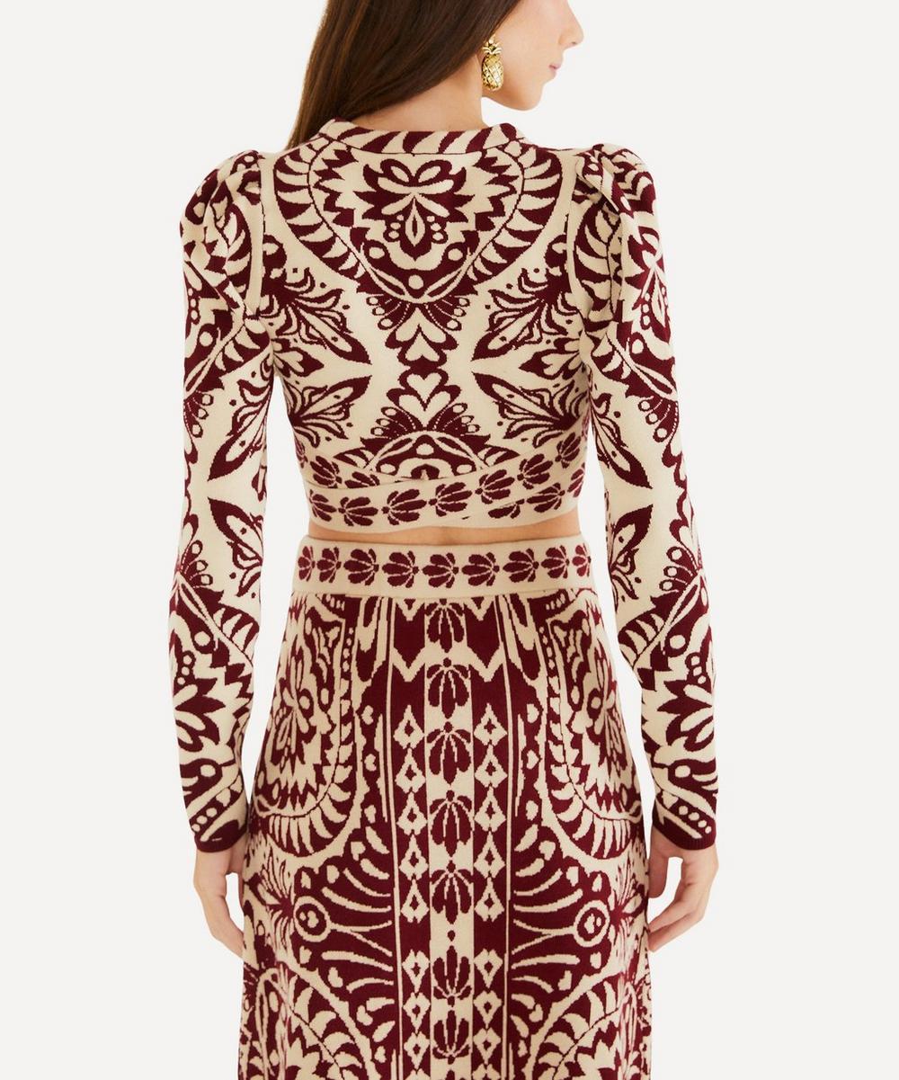 liberty london FARM Rio Burgundy Pineapple Love Knit Top