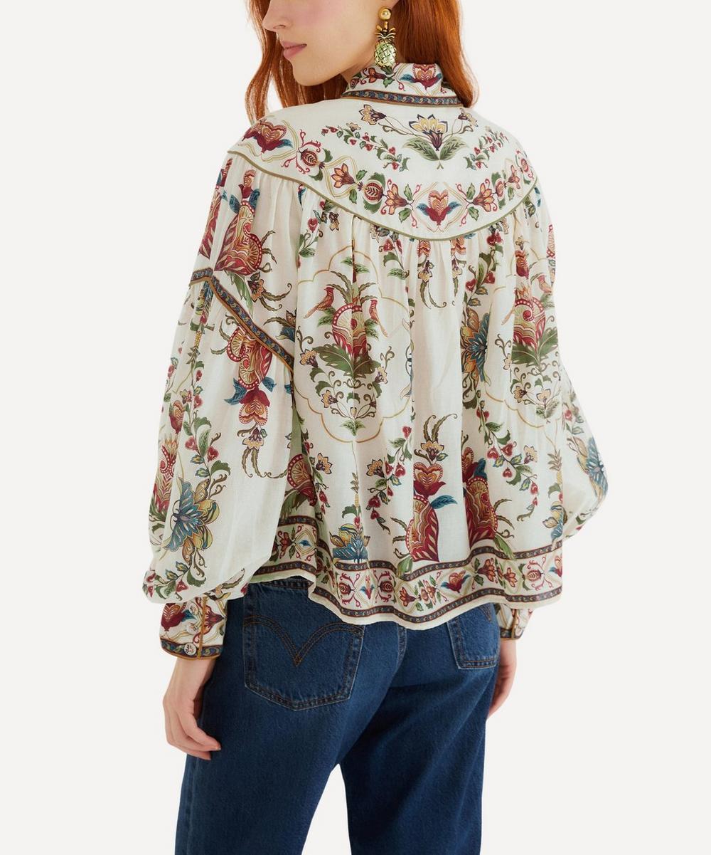 Liberty London FARM Rio Cream Majestic Hearts Blouse