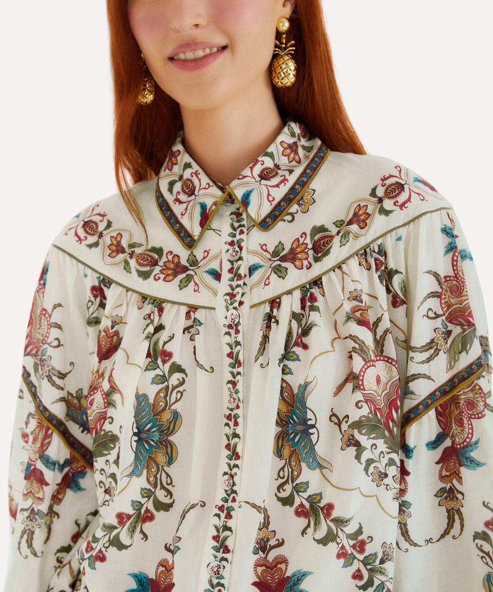 Liberty London FARM Rio Cream Majestic Hearts Blouse
