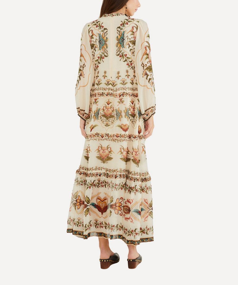 Liberty London FARM Rio Cream Majestic Hearts Maxi Dress