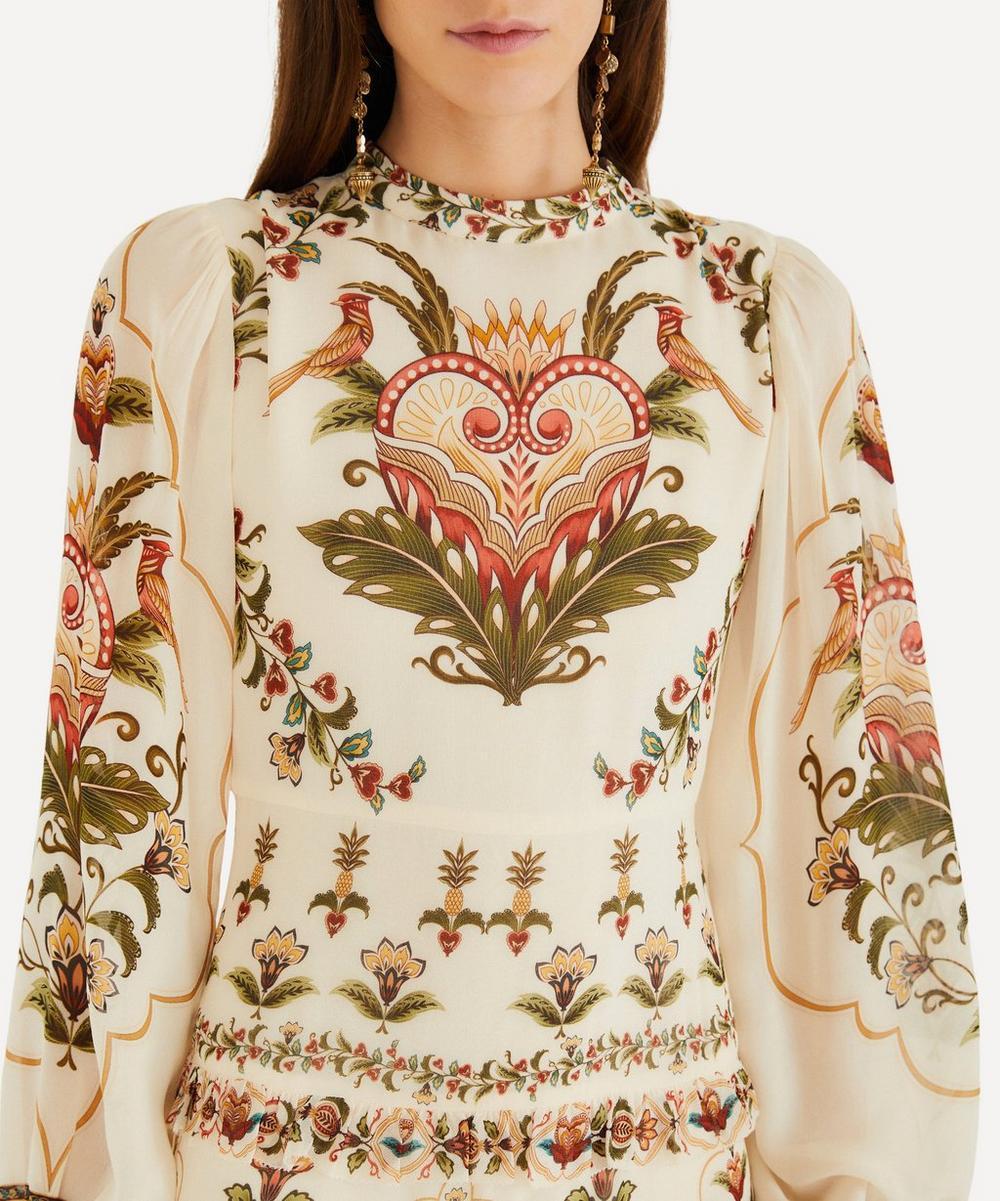 Liberty London FARM Rio Cream Majestic Hearts Maxi Dress