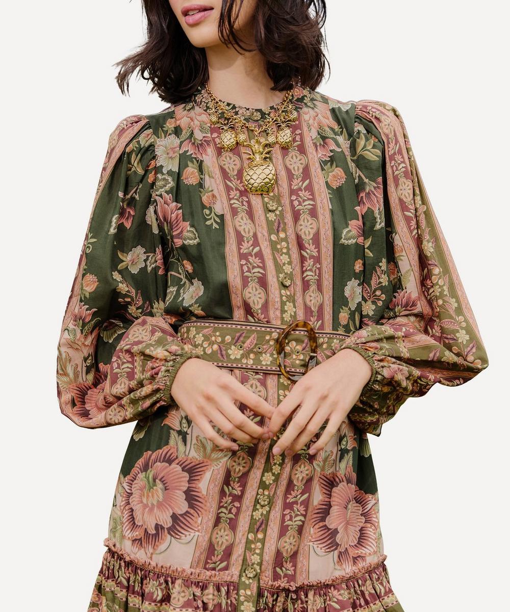 Liberty London FARM Rio Green Flowering Garden Tree Mini Dress