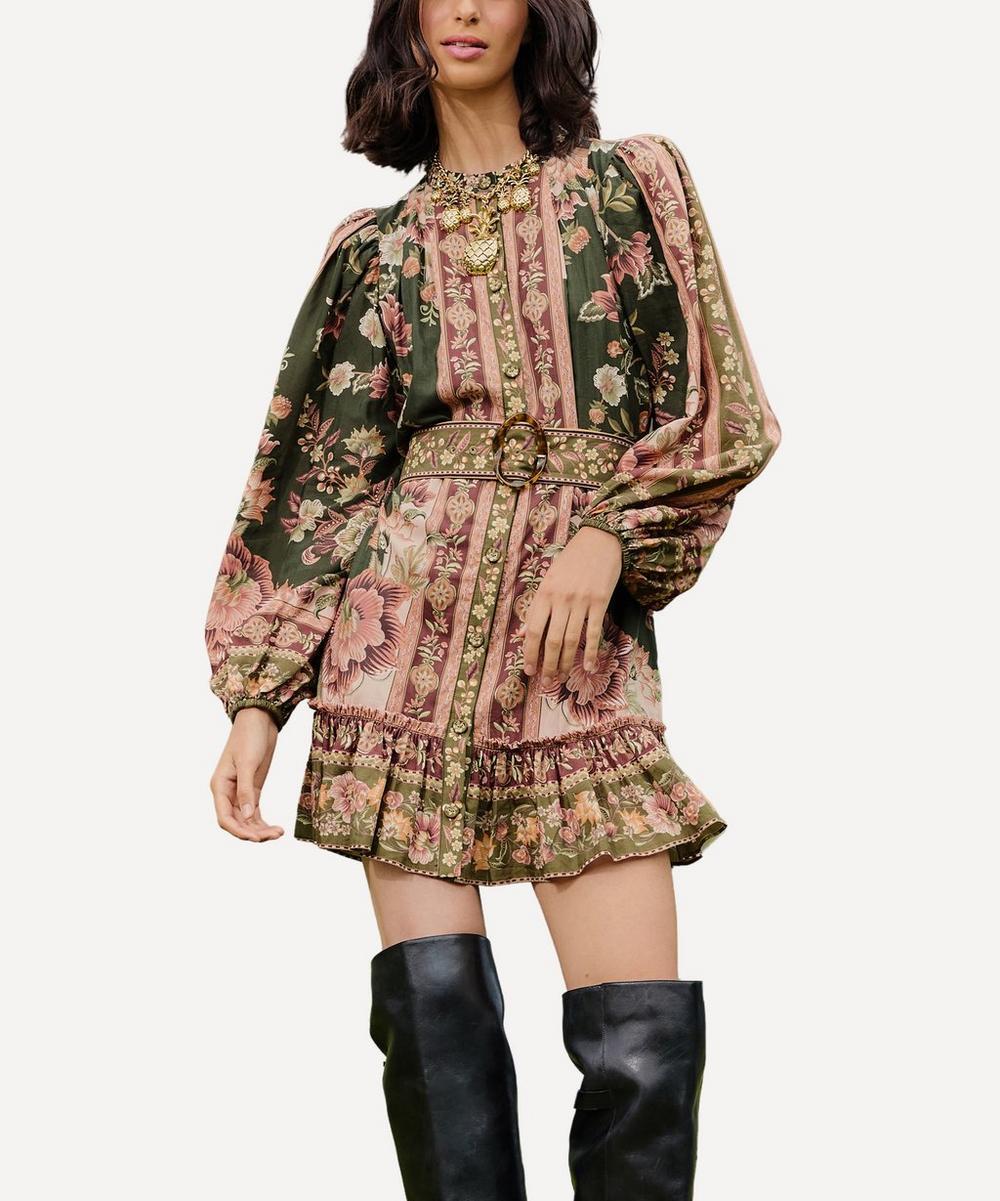 liberty london FARM Rio Green Flowering Garden Tree Mini Dress