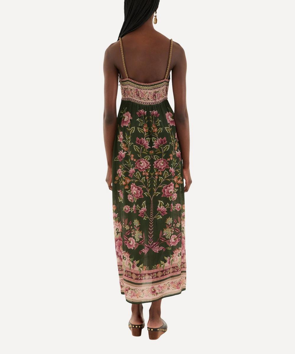 Liberty London FARM Rio Green Flowering Garden Tree Sleeveless Midi Dress