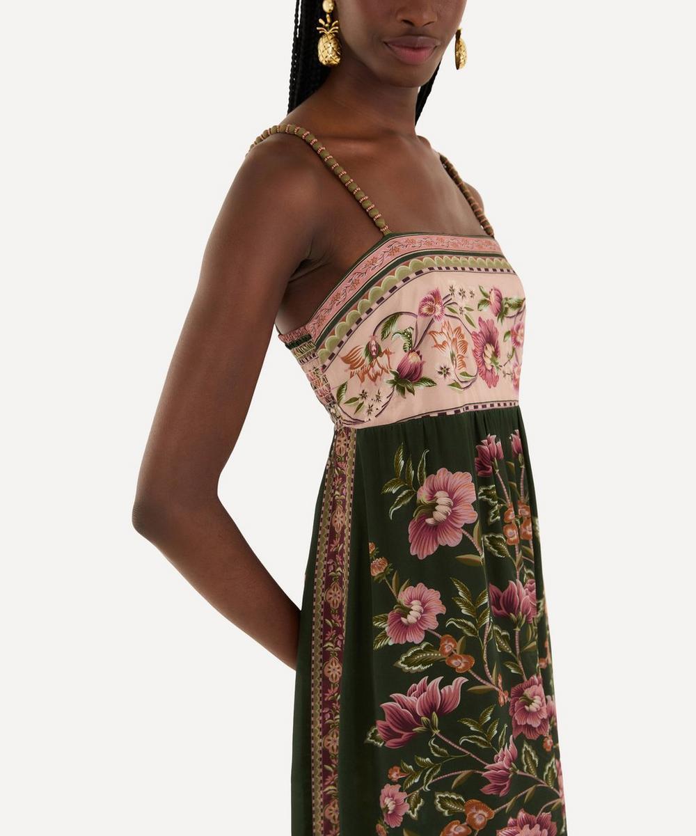 Liberty London FARM Rio Green Flowering Garden Tree Sleeveless Midi Dress