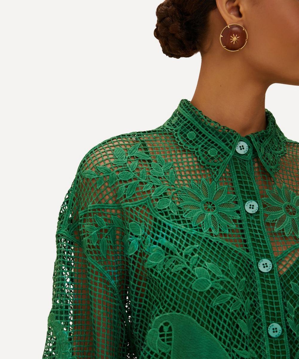 Liberty London FARM Rio Green Landscape Guipure Shirt