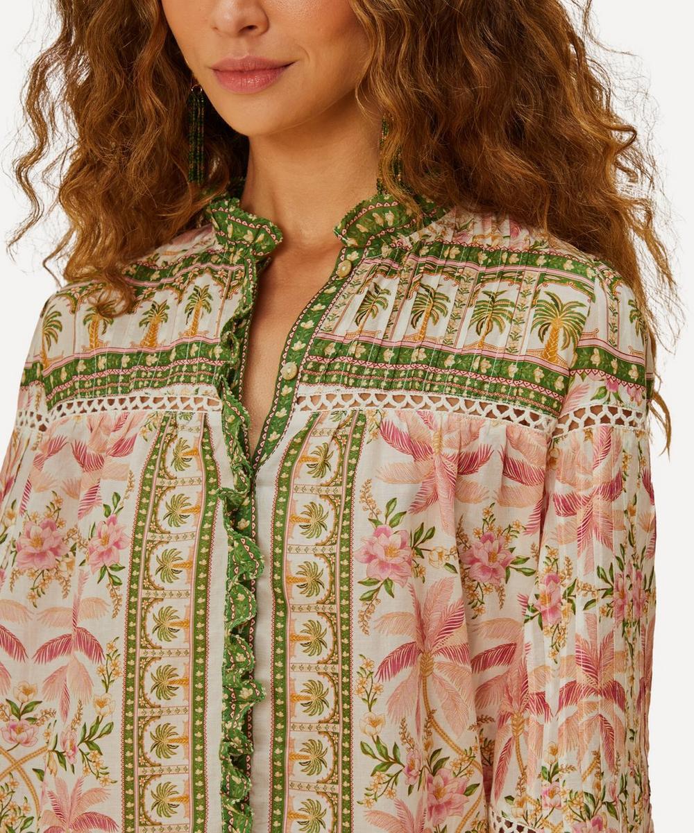 Liberty London FARM Rio Off-White Palm Dream Blouse