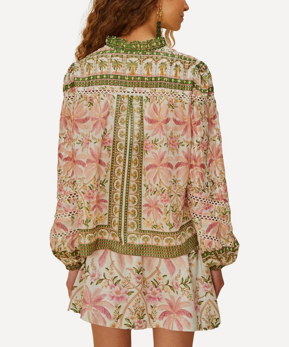 liberty london FARM Rio Off-White Palm Dream Blouse
